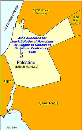 Map Of Palestine In 1920